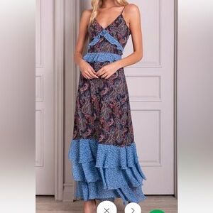 Senlis Nora Ruffle Sleeveless Maxi Dress